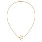 Sideways Diamond Initial M Necklace - WBC