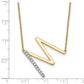 Sideways Diamond Initial M Necklace - WBC