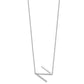 Sideways Diamond Initial N Necklace - WBC