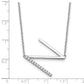 Sideways Diamond Initial N Necklace - WBC