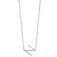 Sideways Diamond Initial N Necklace - WBC