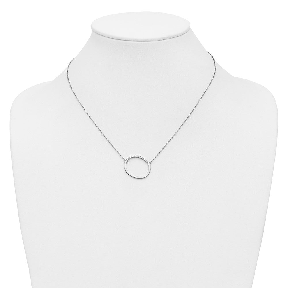 Sideways Diamond Initial O Necklace - WBC