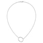 Sideways Diamond Initial O Necklace - WBC