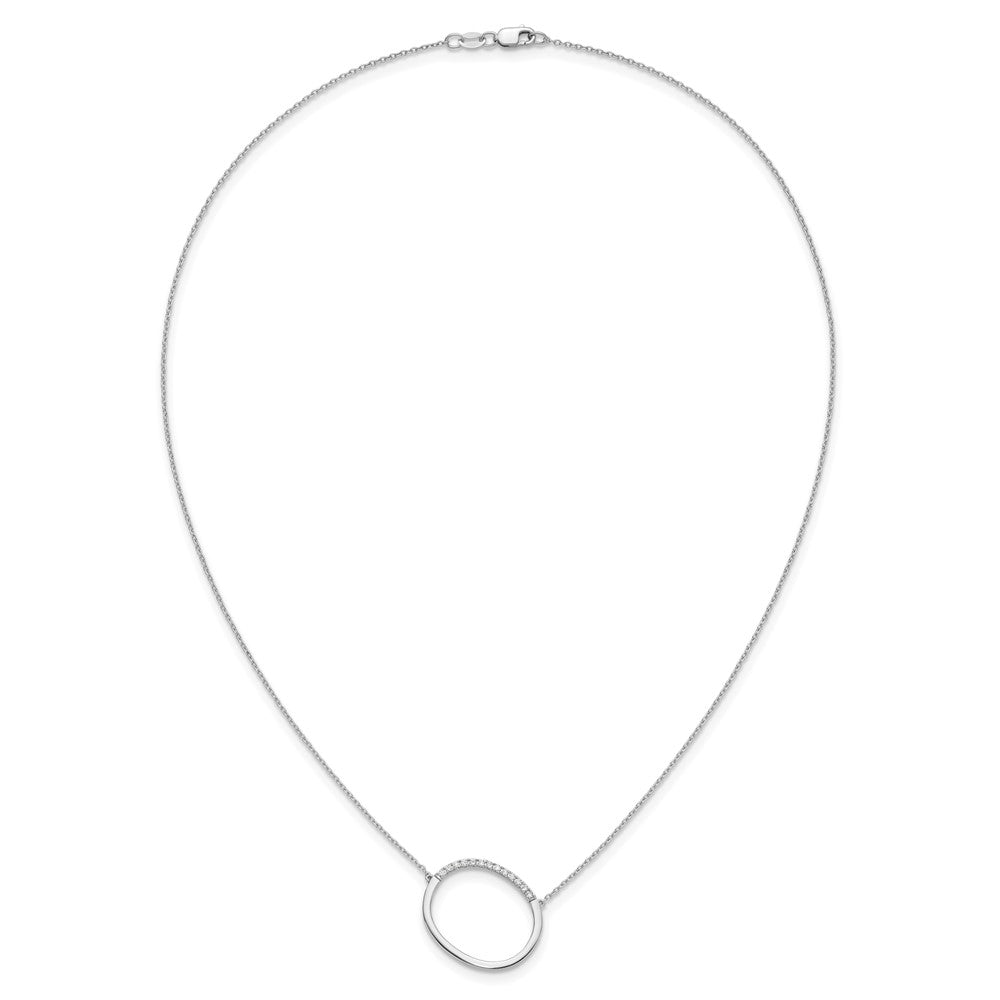 Sideways Diamond Initial O Necklace - WBC