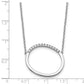 Sideways Diamond Initial O Necklace - WBC