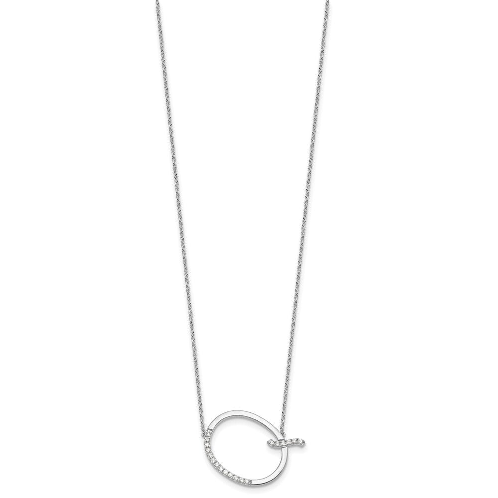 Sideways Diamond Initial Q Necklace - WBC