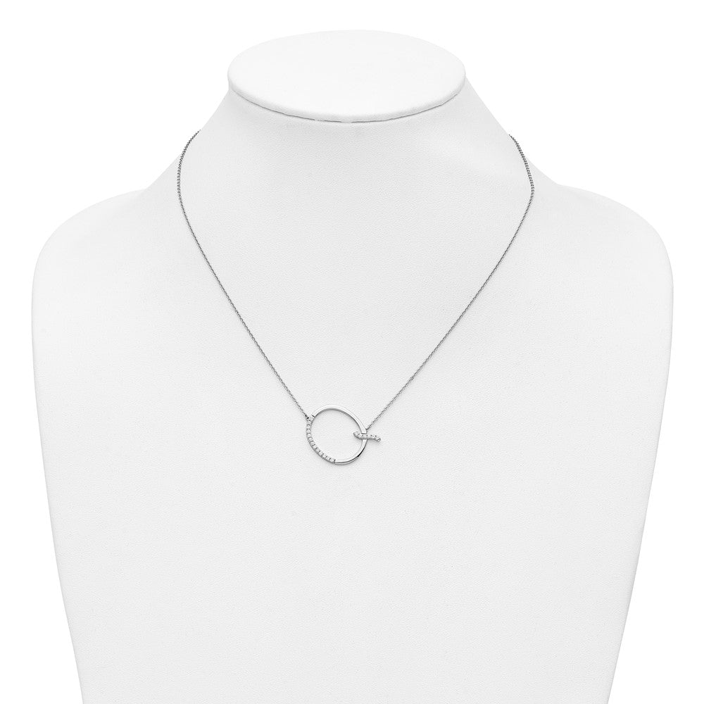 Sideways Diamond Initial Q Necklace - WBC