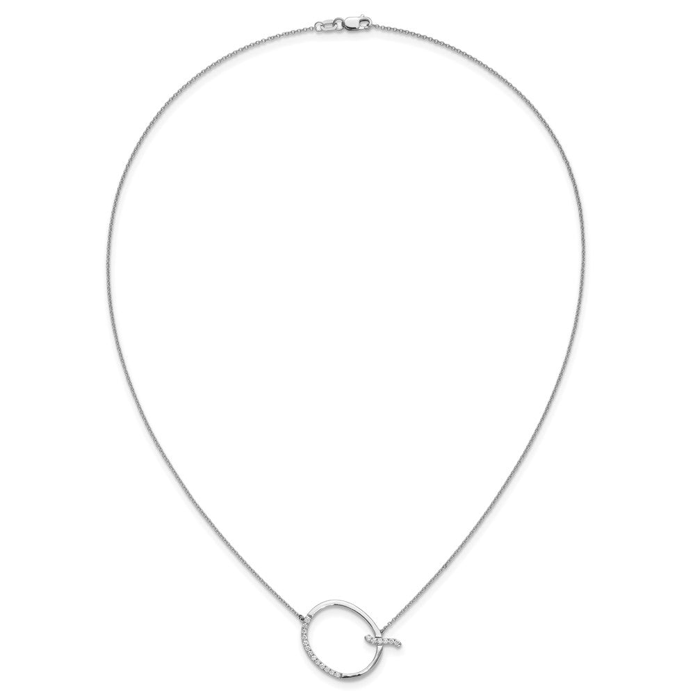 Sideways Diamond Initial Q Necklace - WBC
