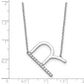 Sideways Diamond Initial R Necklace - WBC