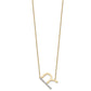 Sideways Diamond Initial R Necklace - WBC