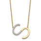 Sideways Diamond Initial S Necklace - WBC