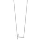 Sideways Diamond Initial T Necklace - WBC