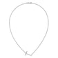Sideways Diamond Initial T Necklace - WBC