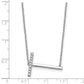 Sideways Diamond Initial T Necklace - WBC