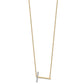 Sideways Diamond Initial T Necklace - WBC