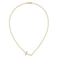 Sideways Diamond Initial T Necklace - WBC