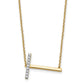 Sideways Diamond Initial T Necklace - WBC