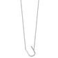 Sideways Diamond Initial U Necklace - WBC
