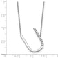 Sideways Diamond Initial U Necklace - WBC