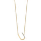 Sideways Diamond Initial U Necklace - WBC