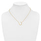 Sideways Diamond Initial U Necklace - WBC