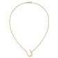 Sideways Diamond Initial U Necklace - WBC