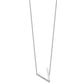 Sideways Diamond Initial V Necklace - WBC