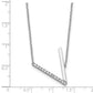 Sideways Diamond Initial V Necklace - WBC