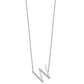 Sideways Diamond Initial W Necklace - WBC