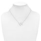 Sideways Diamond Initial W Necklace - WBC