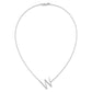 Sideways Diamond Initial W Necklace - WBC