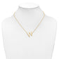 Sideways Diamond Initial W Necklace - WBC