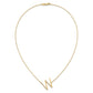 Sideways Diamond Initial W Necklace - WBC