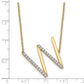 Sideways Diamond Initial W Necklace - WBC
