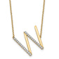 Sideways Diamond Initial W Necklace - WBC