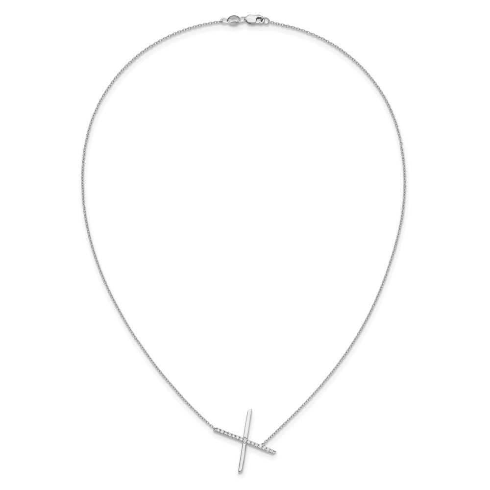 Sideways Diamond Initial X Necklace - WBC