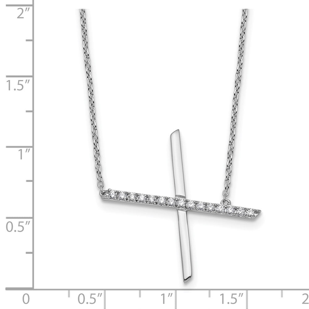 Sideways Diamond Initial X Necklace - WBC