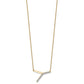 Sideways Diamond Initial Y Necklace - WBC