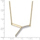 Sideways Diamond Initial Y Necklace - WBC