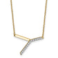 Sideways Diamond Initial Y Necklace - WBC
