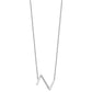 Sideways Diamond Initial Z Necklace - WBC