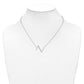 Sideways Diamond Initial Z Necklace - WBC