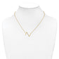 Sideways Diamond Initial Z Necklace - WBC