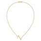 Sideways Diamond Initial Z Necklace - WBC