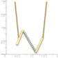 Sideways Diamond Initial Z Necklace - WBC