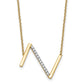 Sideways Diamond Initial Z Necklace - WBC