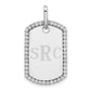 Personalized Diamond Dog Tag Charm - WBC
