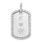 Personalized Diamond Dog Tag Charm - WBC