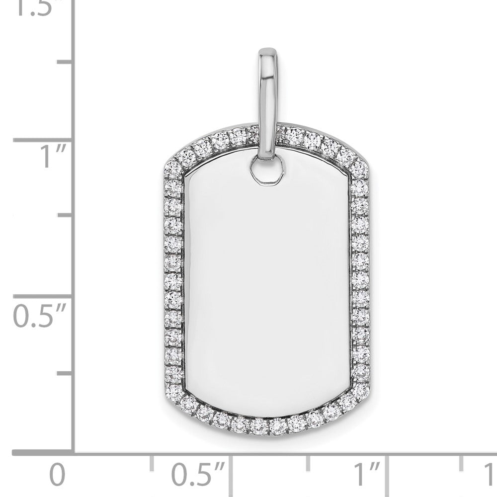 Personalized Diamond Dog Tag Charm - WBC