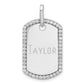 Personalized Diamond Dog Tag Charm - WBC